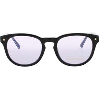 Elton John Unisex Sunglasses - Black Logo Acetate Round Full Rim Frame | SONATA VYBLK ,