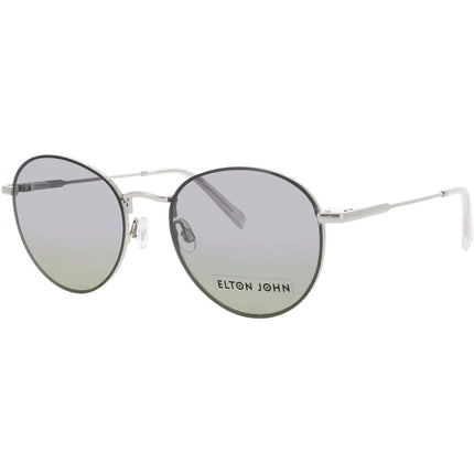 Elton John Unisex Sunglasses - Silver Bullet Metal Round Full Rim Frame | GALAXY SILBL ,