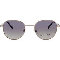Elton John Unisex Sunglasses - Matte Gold/Green Round Full Rim Frame | BOHEMIAN LUNGO ,