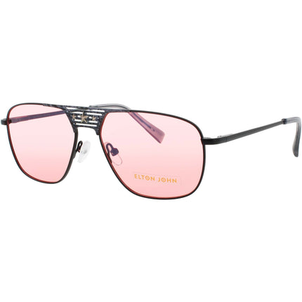 Elton John Unisex Sunglasses - Matte Grey Metal Aviator Shape Frame | CONCORDE KBPAY ,