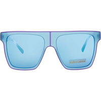 Elton John Women's Sunglasses - Icy Blue Acetate Square Full Rim Frame | GOLIATH ICEBL ,