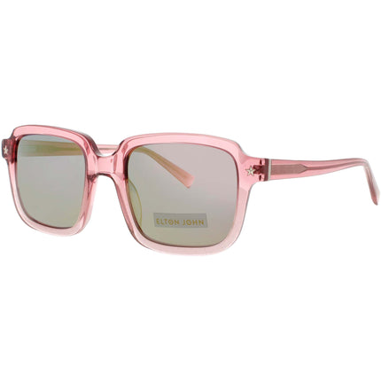 Elton John Women's Sunglasses - Rose Glitter Square Shape Full Rim Frame | CLOUD RSEGL ,