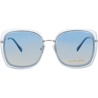 Elton John Women's Sunglasses - Sky Blue Glitter Acetate Full Rim Frame | DIVA GLSKY ,