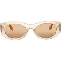 Fendi Women's Sunglasses - Beige Acetate Oval Shape Full Rim Frame | FE40125I 59E ,