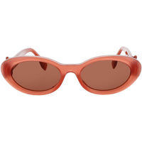 Fendi Women's Sunglasses - Shiny Red Acetate Oval Shape Full Rim Frame | FE40140U 66S ,