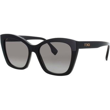 Fendi Women's Sunglasses - Shiny Black Butterfly Shape Full Rim Frame | FE40151I 01B ,