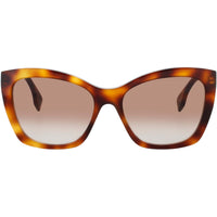 Fendi Women's Sunglasses - Blonde Havana Butterfly Shape Full Rim Frame | FE40151I 53F ,