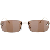 Fendi Women's Sunglasses - Gold Metal Rectangular Shape Rimless Frame | FE4172US 32G ,