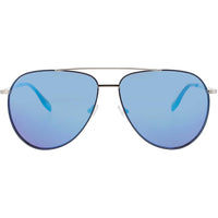 Karl Lagerfeld Unisex Sunglasses - Silver/Blue Aviator Full Rim Frame | KL360S-N 040 ,