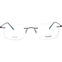 Modo Men's Eyeglasses - Dark Navy Metal Rectangular Shape Rimless Frame | 4602 DNAVY ,