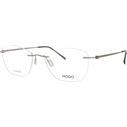 Modo Women's Eyeglasses - Silver Metal Rectangular Shape Rimless Frame | 4601 SIL00 ,