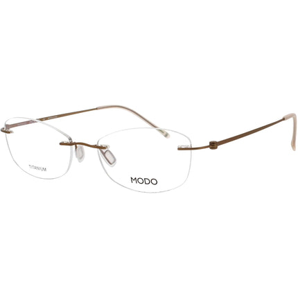 Modo Women's Eyeglasses - Rose Gold Metal Rectangular Shape Rimless Frame | 4638 RGOLD ,