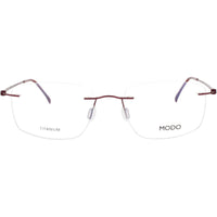 Modo Men's Eyeglasses - Burgundy Titanium Rectangular Rimless Frame | 4635 BURG0 ,