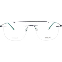 Modo Men's Eyeglasses - Navy Titanium Aviator Shaped Rimless Frame | 4612 NAVY0 ,