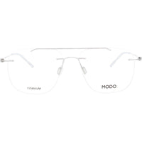 Modo Men's Eyeglasses - Silver Titanium Aviator Shaped Rimless Frame | 4612 SIL00 ,