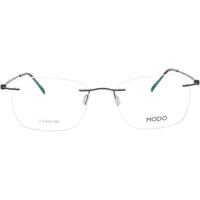 Modo Men's Eyeglasses - Smoke Grey Titanium Rectangular Rimless Frame | 4627 SMK00 ,