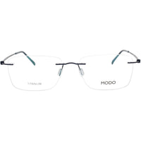 Modo Men's Eyeglasses - Dark Navy Titanium Rectangular Rimless Frame | 4628 DNAVY ,