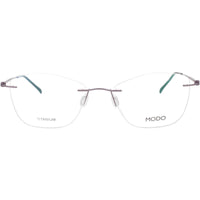 Modo Women's Eyeglasses - Purple Titanium Square Shaped Rimless Frame | 4601 PUR00 ,