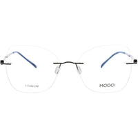 Modo Women's Eyeglasses - Shiny Black Titanium Butterfly Rimless Frame | 4609 SBLK0 ,