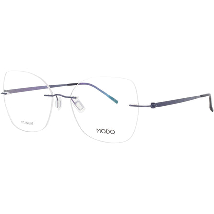 Modo Women's Eyeglasses - Shiny Purple Titanium Butterfly Rimless Frame | 4609 SPUR0 ,