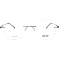 Modo Women's Eyeglasses - Shiny Purple Titanium Butterfly Rimless Frame | 4609 SPUR0 ,