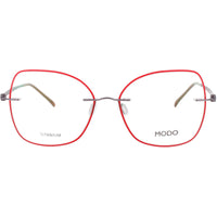 Modo Women's Eyeglasses - Red/Lavender Titanium Butterfly Shaped Frame | 4609D RLAV0 ,