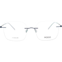 Modo Women's Eyeglasses - Grey/Blue Titanium Square Rimless Frame | 4634 GRYBL ,