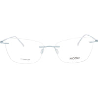 Modo Women's Eyeglasses - Light Blue Titanium Cat Eye Rimless Frame | 4629 LBLU0 ,