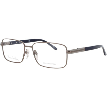 Pierre Cardin Men's Eyeglasses - Matte Ruthenium Metal Rectangular Frame | 6849 R81 ,