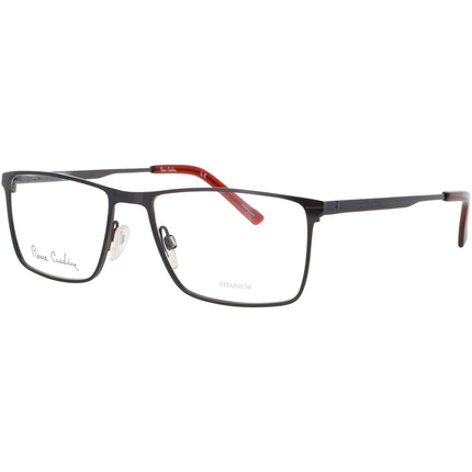 Pierre Cardin Men's Eyeglasses - Matte Dark Ruthenium Rectangular Frame | 6879 R80 ,
