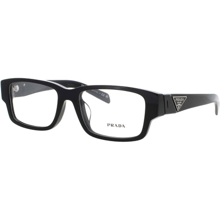 Prada Men's Eyeglasses - Black Acetate Rectangular Full Rim Frame | PR 07ZVF 1AB1O1 ,