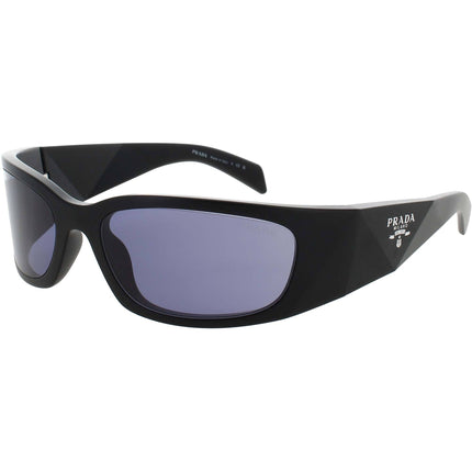 Prada Men's Sunglasses - Matte Black Acetate Wraparound Frame | PR A19S 1BO40G ,