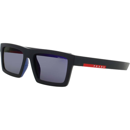 Prada Men's Sunglasses - Matte Black Acetate Rectangular Frame | PS 02ZSU 1BO05U ,