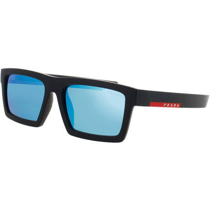Prada Men's Sunglasses - Matte Black Acetate Rectangular Frame | PS 02ZSU 1BO08R ,