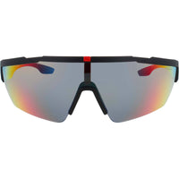 Prada Men's Sunglasses - Black Plastic Shield Shape Half Rim Frame | PS 03XS DG008F ,