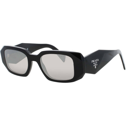 Prada Women's Sunglasses - Black Acetate Rectangular Full Rim Frame | PR 17WS 1AB2B0 ,