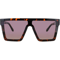 Quay Unisex Sunglasses - Tortoise Acetate Shield Full Rim Frame | HINDSIGHT TRT/SMTP ,