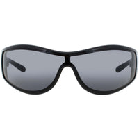 Quay Unisex Sunglasses - Black Wraparound Shape Full Rim Frame | SPEED DIAL BLK/BLK ,