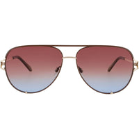 Quay Women's Sunglasses - Doe Aviator Shape Full Rim Frame | HIGH KEY TWIST DOE/BRNBL ,