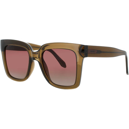 Quay Women's Sunglasses - Crystal Sage Acetate Square Full Rim Frame | ICY GRN/BRN ,