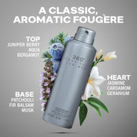 Perry Ellis Men's Deodorizing Body Spray - 360 Invigorating, 6.0 oz | 844061014954 ,