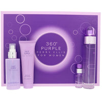 Perry Ellis Women's Fragrance Gift Set - 360 Degrees Purple 4-pcs | 844061016781 ,