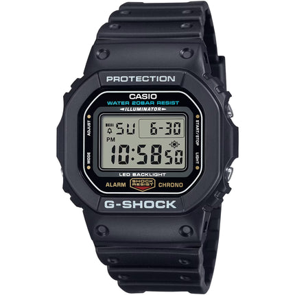 Casio Men's Watch - G-Shock Alarm Grey Digital Dial Black Resin Strap | DW5600UE-1 ,