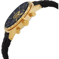 Seiko Men's Watch - Quartz Chronograph Black Dial Silicone Rubber Strap | SSB446P1 ,
