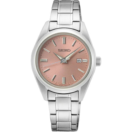 Seiko Women's Watch - Quartz Pink Dial Silver Stainless Steel Bracelet | SUR529P1 ,