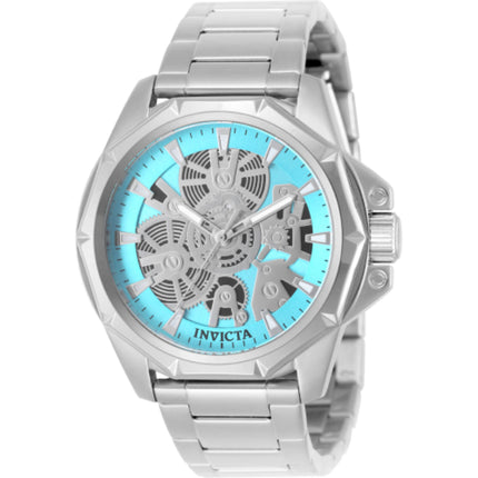 Invicta Men's Watch - Objet D Art Blue Skeleton Dial Silver Bracelet | 50379 ,
