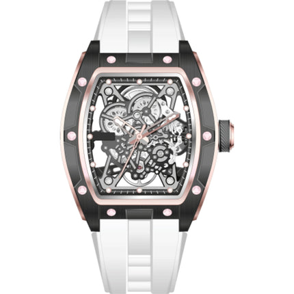 Invicta Men's Watch - S1 Rally Automatic Black Skeleton Dial White Strap | 69524 ,