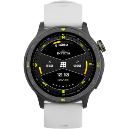 Invicta Unisex Watch - I-Tech 2 Black Digital Dial White Silicone Strap | ITECH-004 ,
