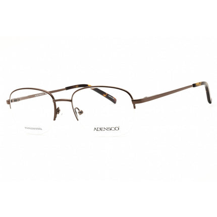 Adensco Men's Eyeglasses - Light Brown Metal Oval Half Rim Frame | AD 140 0TUI 00 ,