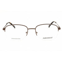 Adensco Men's Eyeglasses - Light Brown Metal Oval Half Rim Frame | AD 140 0TUI 00 ,